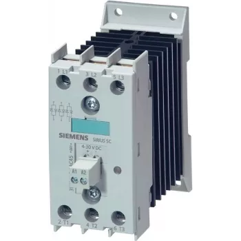 Siemens SIRIUS 3RF2420-1AC45 kietojo kūno relė, 1 fazės, 20 A, 48-600 V AC, 24 V DC valdymas, nulinio taško perjungimas, varžtiniai gnybtai