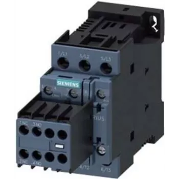 SIEMENS SIRIUS 3RT2026-1BB44 kontaktoriuss, 3 polių, 25 A, 11 kW, 24 V DC ritė, varžtiniai gnybtai