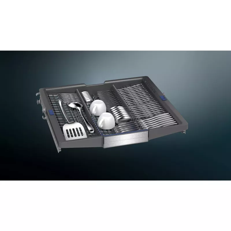 SIEMENS SN57TS00CE iQ700 Fully Integrated Dishwasher (Stainless Steel Brushed/Black, 60 cm, Home Connect)