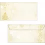 SIGEL DU083 Graceful Christmas DIN ilgo voko, lipnus, 90 g/m² specialus popierius, skirta rašaliniams/lazeriniams/kopijavimo aparatams, baltas su šventiniu dizainu, 25 vokai