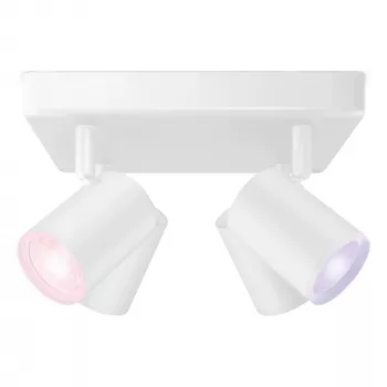 SIGNIFY WiZ IMAGEO 4-Spot Ceiling Spotlight Square Tunable White & Color White