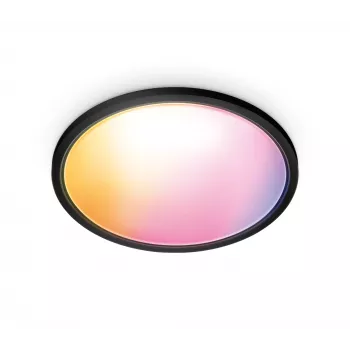 SIGNIFY WiZ SuperSlim Ceiling Light Tunable White & Color 2450lm Black