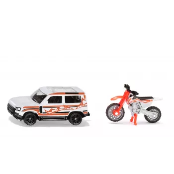 SIKU Blister Land Rover Defender su KTM motociklu