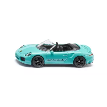 SIKU Porsche 911 Turbo S Cabriolet Turquoise/Black Die-cast Model Car 1:55