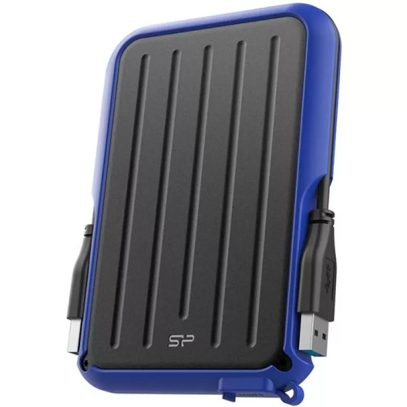 Silicon Power Armor A66 1TB išorinis kietasis diskas USB 3.2 Gen 1, tvirtas, IPX4 atsparus vandeniui, juodas su raudonomis detalėmis