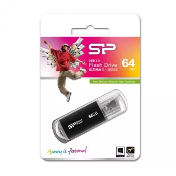 Silicon Power Blaze B02 64GB USB 2.0 atmintukas - juodas