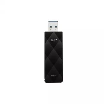 Silicon Power Blaze B20 16GB USB 3.2 Gen 1 atmintukas, įtraukiama jungtis, juodos spalvos