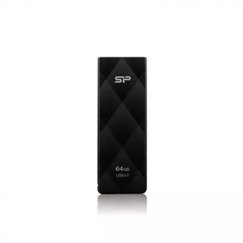 Silicon Power Blaze B20 64GB USB 3.2 Gen 1 atmintukas, ištraukiama USB-A jungtis, juoda