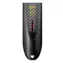 Silicon Power Blaze B25 32GB USB 3.2 Gen 1 atmintukas, įtraukiama jungtis, juodos spalvos