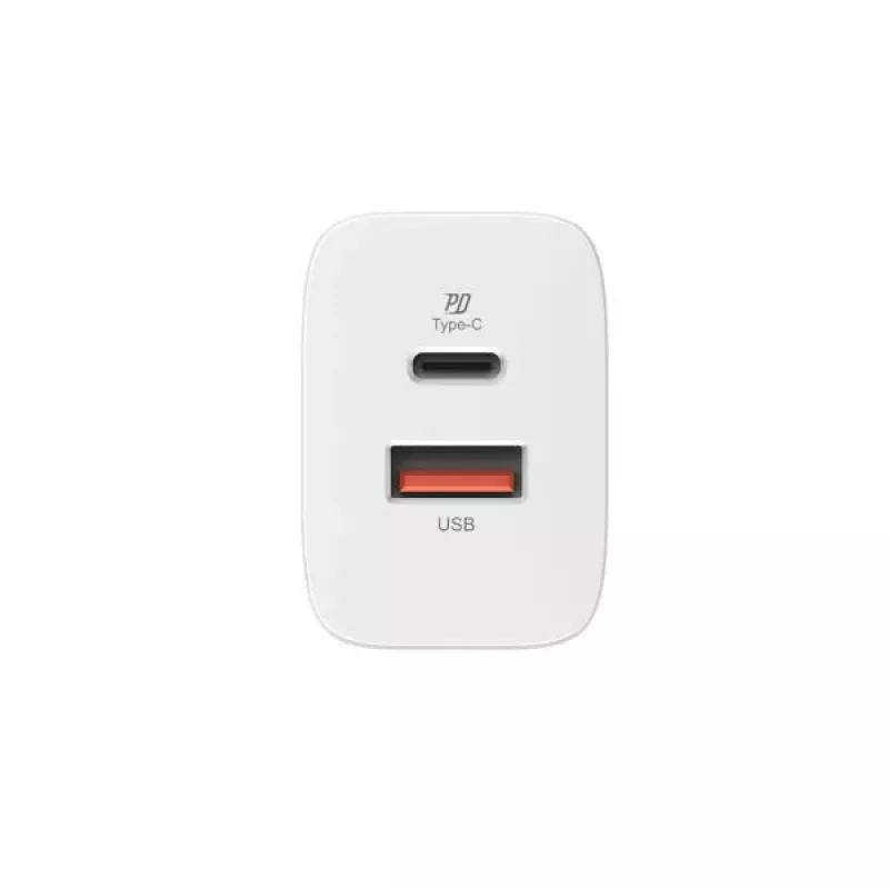 Silicon Power Boost Charger QM16 20W kelioninis įkroviklis, USB-A + USB-C, EU/US/UK/AU kištukai, baltas