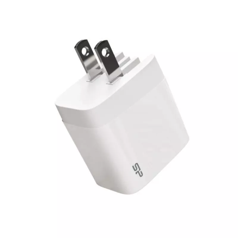 Silicon Power Boost Charger QM16 20W kelioninis įkroviklis, USB-A + USB-C, EU/US/UK/AU kištukai, baltas