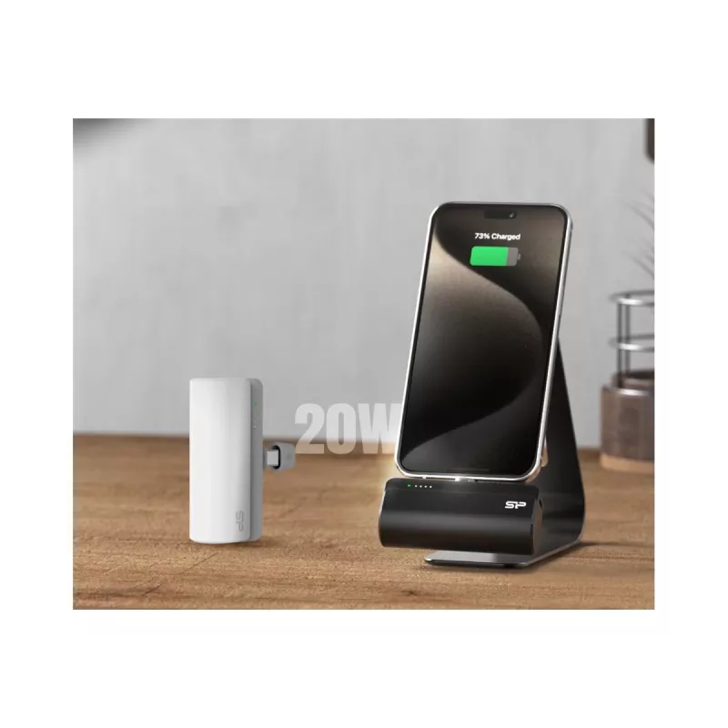 Silicon Power QD50 nešiojamas įkroviklis (power bank), 5000 mAh, USB-C, baltas (SP5K0MAPBKQD500W)