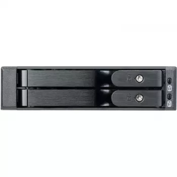 SilverStone SST-FS202B-V2 2-Bay 3,5 inch SATA Hot-Swap Cage for 5,25 inch Bay - Black