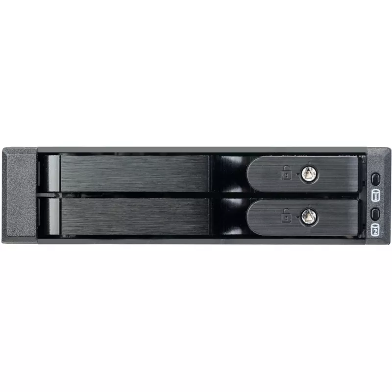 SilverStone SST-FS202B-V2 2-Bay 3,5 inch SATA Hot-Swap Cage for 5,25 inch Bay - Black