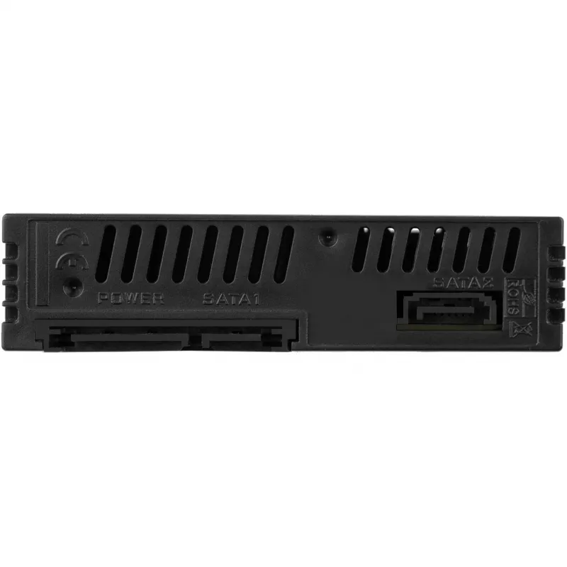 SilverStone SST-FS202B-V2 2-Bay 3,5 inch SATA Hot-Swap Cage for 5,25 inch Bay - Black
