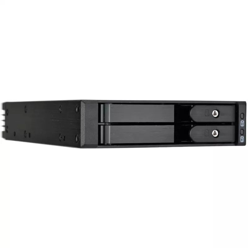 SilverStone SST-FS202B-V2 2-Bay 3,5 inch SATA Hot-Swap Cage for 5,25 inch Bay - Black
