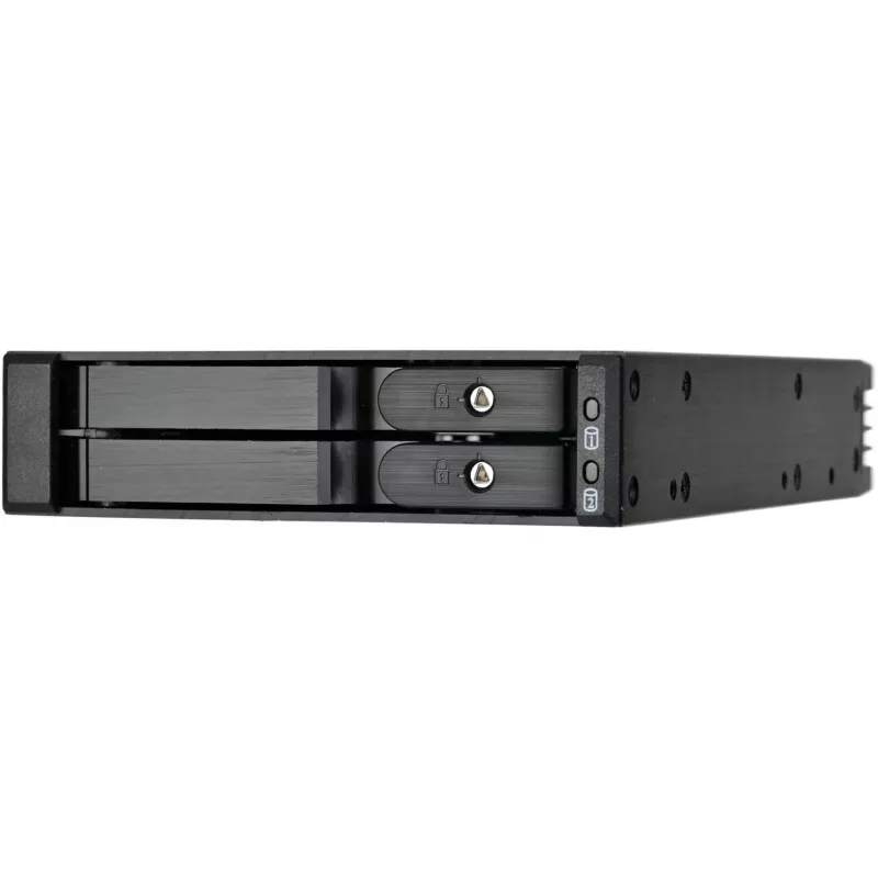 SilverStone SST-FS202B-V2 2-Bay 3,5 inch SATA Hot-Swap Cage for 5,25 inch Bay - Black