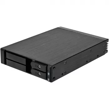 SilverStone SST-FS202B-V2 2-Bay 3,5 inch SATA Hot-Swap Cage for 5,25 inch Bay - Black
