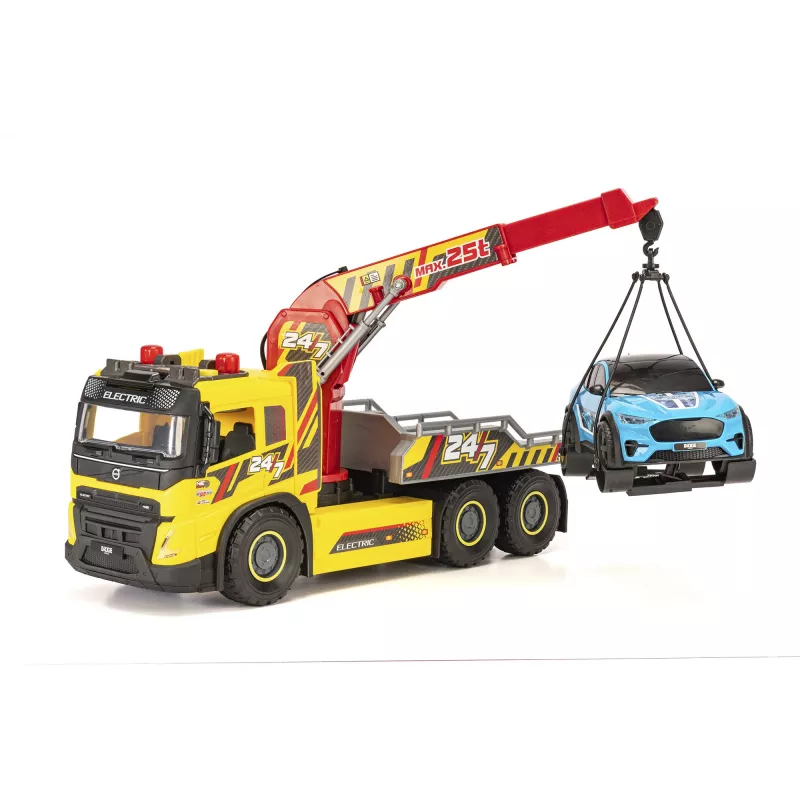 SIMBA-DICKIE Giant Tow Truck su šviesomis, garsais, judančiu kranu ir gerve – gelbėjimo žaislas vaikams nuo 3 metų