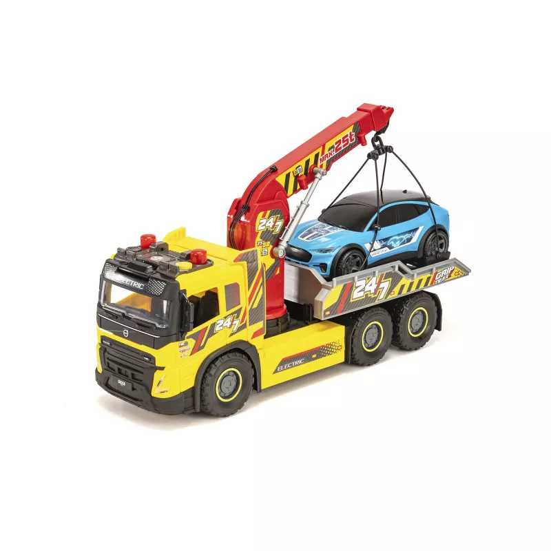 SIMBA-DICKIE Giant Tow Truck su šviesomis, garsais, judančiu kranu ir gerve – gelbėjimo žaislas vaikams nuo 3 metų