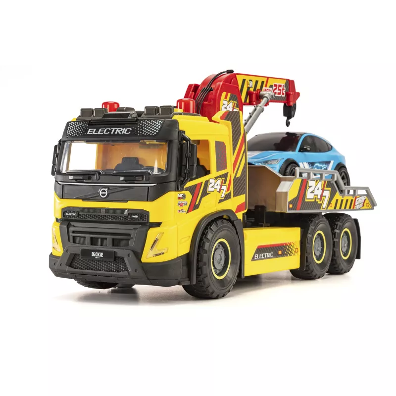 SIMBA-DICKIE Giant Tow Truck su šviesomis, garsais, judančiu kranu ir gerve – gelbėjimo žaislas vaikams nuo 3 metų