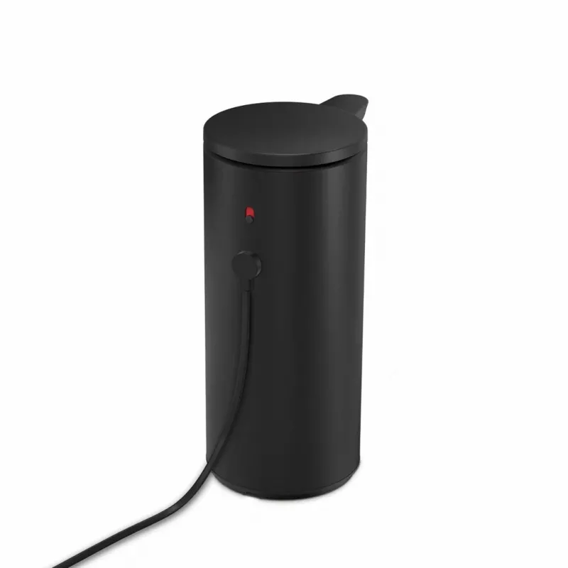 simplehuman ST1084 Sensorinis muilo dozatorius, juodas nerūdijantis plienas, 266 ml, bekontaktis automatinis, infraraudonųjų spindulių judesio jutiklis, reguliuojamas kiekis, neužsikemšantis siurblys, apsauga nuo pirštų atspaudų
