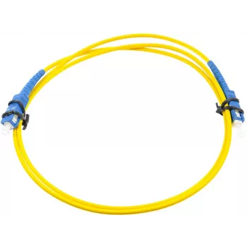 1m Single-Mode SC/UPC į SC/UPC Simplex šviesolaidžio jungiamasis laidas, LSZH, geltonas
