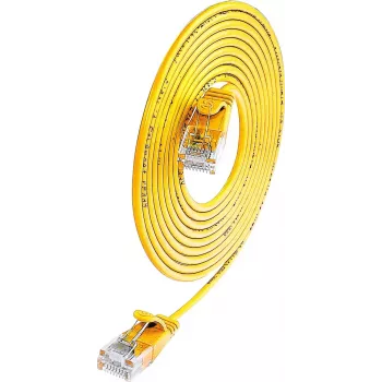 Wirewin Cat.6 U/UTP Slim-Light tinklo kabelis, 0,5m, geltonas PKW-LIGHT-K6 0.5 GE