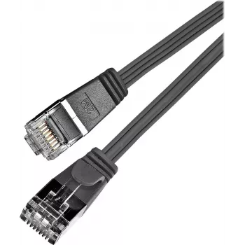 Wirewin Cat6 U/FTP Slim Ethernet tinklo kabelis 0,5m juodas PKW-STP-SLIM-KAT6 0.5 SW