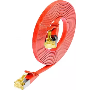 Wirewin Cat6a Slim Ethernet tinklo kabelis U/FTP 0,25 m raudonas PKW-STP-SLIM-K6A 0.25 RT
