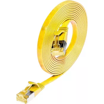Wirewin Cat6a U/FTP plonas Ethernet tinklo kabelis RJ45 1,5 m geltonas PKW-STP-SLIM-K6A 1.5 GE