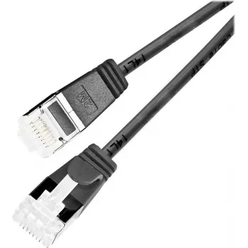 Wirewin Light Patch Cable Round U/FTP Cat 6a juodas 0,5m plonas lankstus PoE (PKW-LIGHT-STP-K6A 0.5 SW)