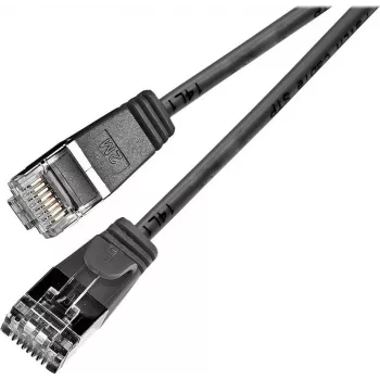 Wirewin SLIM SL6 15 SW - Cat.6 Slim-Light tinklo kabelis, U/FTP, 15 m, juodas PKW-LIGHT-STP-K6 15.0 SW