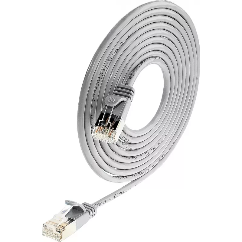 Wirewin SLIM SL6 7,5 m Cat.6 Slim-Light U/FTP tinklo kabelis, pilkas (PKW-LIGHT-STP-K6 7.5)