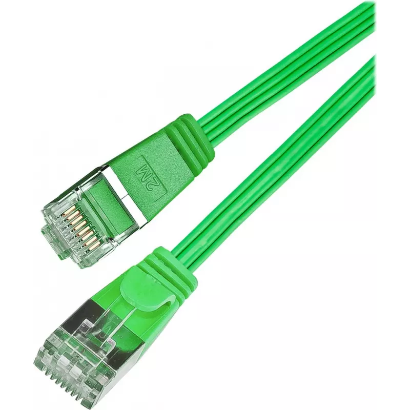 Wirewin Triotronik Cat 6 Slim U/FTP tinklo kabelis, 5m, RJ45, žalias PKW-STP-SLIM-KAT6 5.0 GN