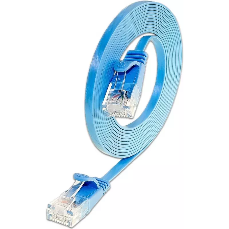 Wirewin Triotronik Cat6 Slim Ethernet tinklo kabelis 5m mėlynas U/FTP PKW-SLIM-KAT6 5.0 BL