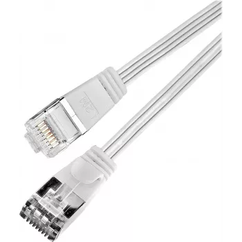 Wirewin Triotronik Cat6 U/FTP Slim tinklo kabelis 0,5 m baltas PKW-STP-SLIM-KAT6 0.5 WS