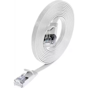 Wirewin Triotronik Cat6 U/FTP Slim tinklo kabelis 0,5 m baltas PKW-STP-SLIM-KAT6 0.5 WS