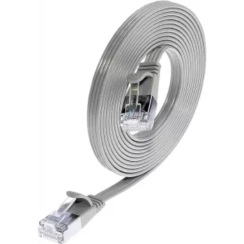 Wirewin Triotronik Cat6 U/FTP plonas Ethernet tinklo kabelis, 3m, RJ-45 male to male, pilkas PKW-STP-SLIM-KAT6 3.0