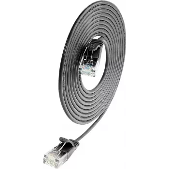 Wirewin Triotronik PKW-LIGHT-K6 5.0 SW Cat6 U/UTP tinklo kabelis, RJ45 male to male, 5 m, juodas
