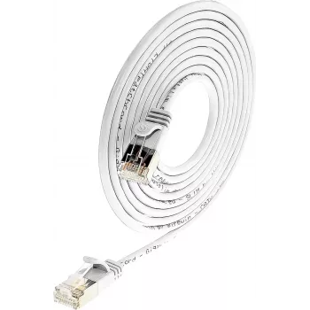 Wirewin Triotronik PKW-LIGHT-STP-K6 10.0 WS Cat6 S/FTP tinklo kabelis, RJ-45 Male to Male, 10 m, baltas