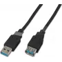 Wirewin USB 3.0 A-A prailginimo kabelis, vyriškas į moterišką, 1,8 m, juodas