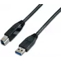 Wirewin USB 3.0 A-B MM 1.8 SW – 1,8 m SuperSpeed USB laidas, juodas