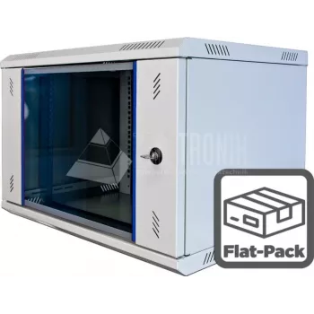 Wirewin WCAB PS2 600X450X6U B FP sieninis 6U montavimo spintos korpusas, juodas