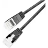 Wirewin Light Patch Cable Round U/FTP Cat 6a juodas 1,5m plonas lankstus ekranuotas PoE PKW-LIGHT-STP-K6A 1.5 SW