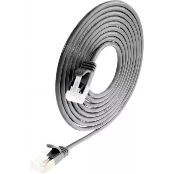 Wirewin Light Patch Cable Round U/FTP Cat 6a juodas 1,5m plonas lankstus ekranuotas PoE PKW-LIGHT-STP-K6A 1.5 SW