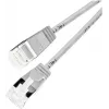 Wirewin Slim Round U/FTP Cat 6a tinklo kabelis, pilkas, 1.0m, 10 Gbps, PoE, lankstus plonas dizainas ankštoms erdvėms (PKW-LIGHT-STP-K6A 1.0)