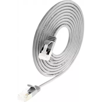 Wirewin Slim Round U/FTP Cat 6a tinklo kabelis, pilkas, 2,0 m, PoE, lankstus, LSZH (PKW-LIGHT-STP-K6A 2.0)