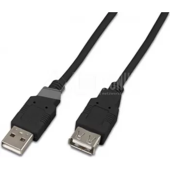 Wirewin USB A-A MF 1.0 SW USB 2.0 prailginimo kabelis, 1 m, juodas