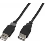 Wirewin USB A-A MF 1.0 SW USB 2.0 prailginimo kabelis, 1 m, juodas